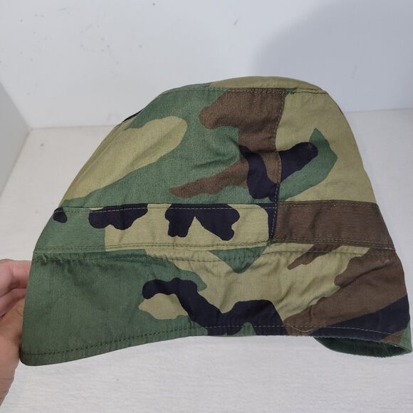 Vintage Military Hat Mens Size 7 1990s Woodland Camo Army Cap U.S. Camouflage - Picture 12 of 15